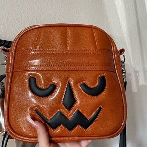 New Scary Pail/Glitter Orange Bag- Handcrafted by Love Pain and Stitches